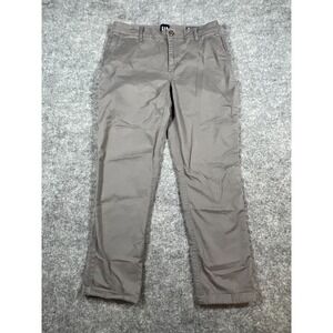 Gap Girlfriend Pants Womens 6 Gray Cotton Stretch Relaxed Mid Rise Straight Leg